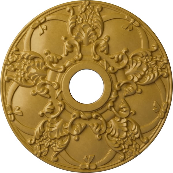 Ekena Millwork Norwich Ceiling Medallion (Fits Canopies up to 4 1/2"), 18"OD x 3 1/2"ID x 1 3/8"P, Iridescent Gold CM18NOIGS - main